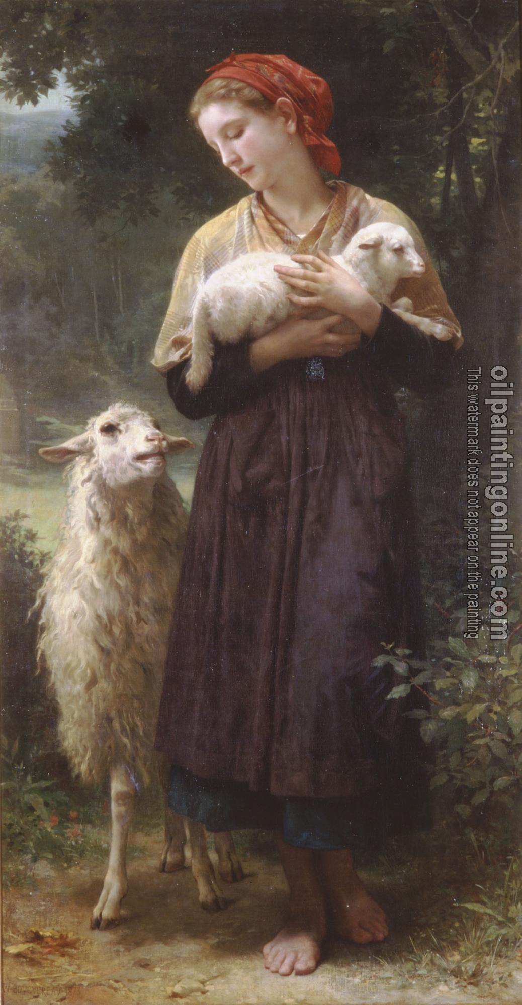 Bouguereau, William-Adolphe - L'agneau nouveau-ne( The Newborn Lamb)
